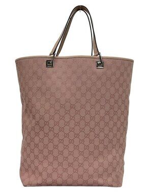 Gucci Tote GG Pattern Pink Leather